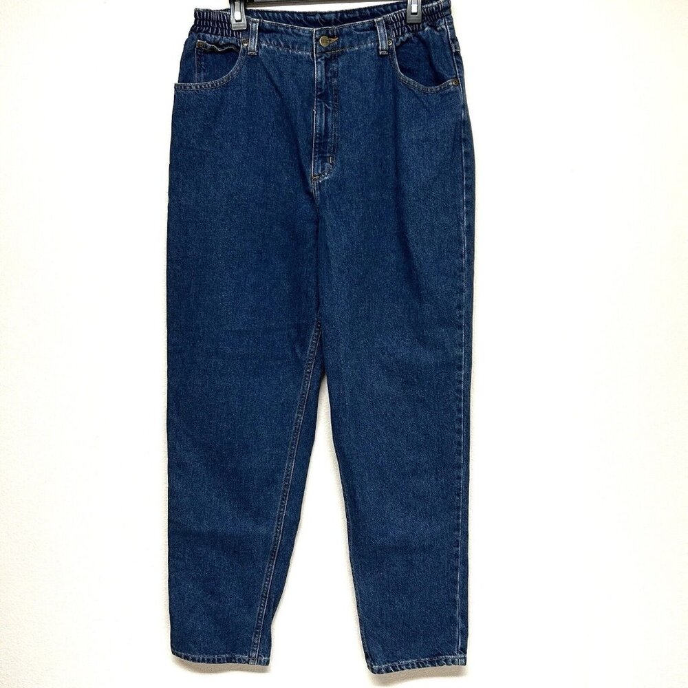 Vintage L.L. Bean Double L Comfort Waist Denim Jeans Size 16R X 31 Cotton Tapere